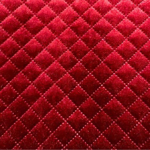 Paris Atelier Burgundy Quilted Velour Mini Skirt - Size 4 - Picture 6 of 8